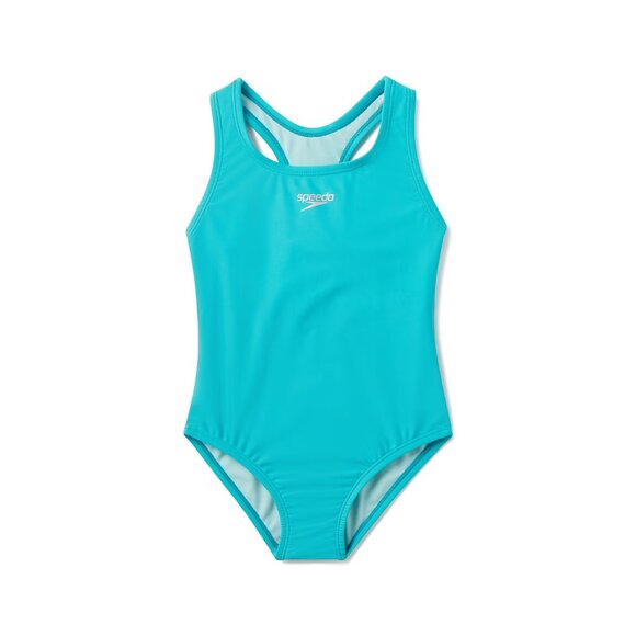 Solid Racerback One Piece Girl's Swimsuit - Picture 1 of 6